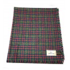 Pure Wool Tweed Blanket/Bedspread/Throw Red & Green Check Plaid